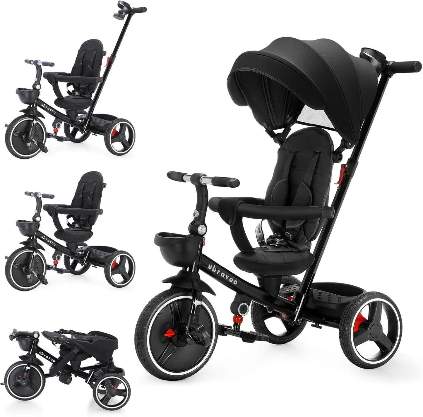 Tricycle Stroller Bike , 5-in-1, Adjustable Canopy, Sitting & Lying,Celerity - Ohberri