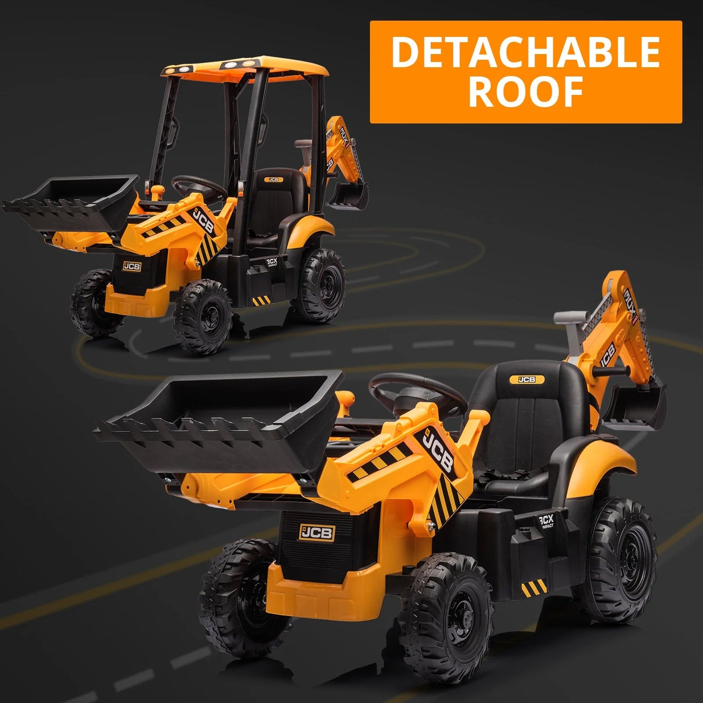 4 in 1 Ride on Excavator & Bulldozer With Remote Control Ohberri