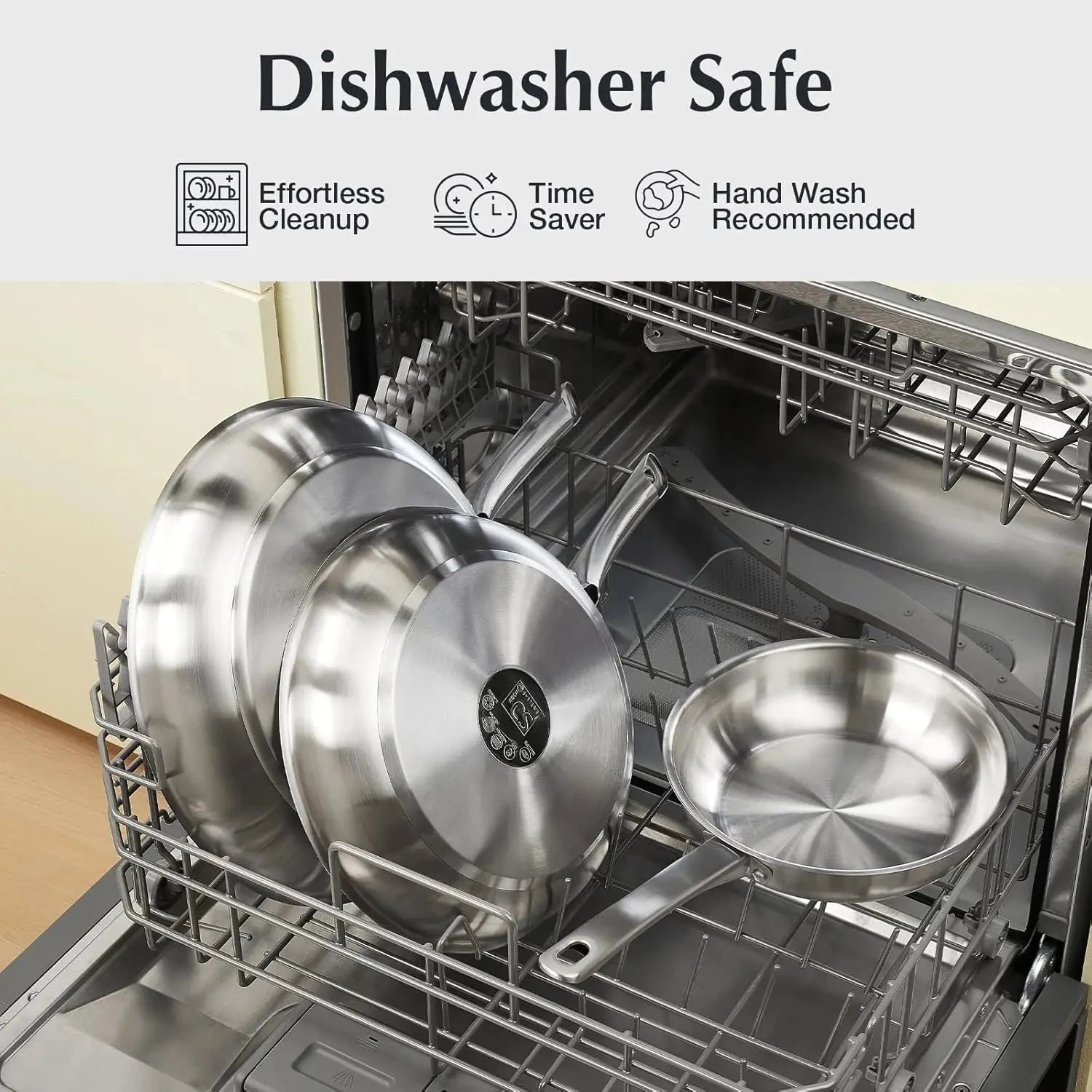 Stainless Steel Cookware Set 10pcs, All Stoves Compatible, Stainless Steel Oven Safe Ohberri