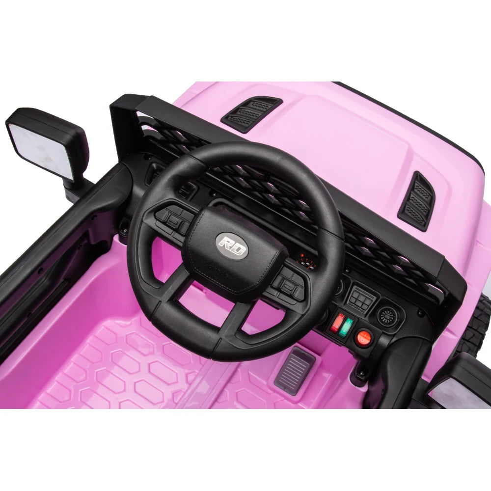 Kids Ride on Truck Car w/ Remote, Bluetooth,pink Ohberri
