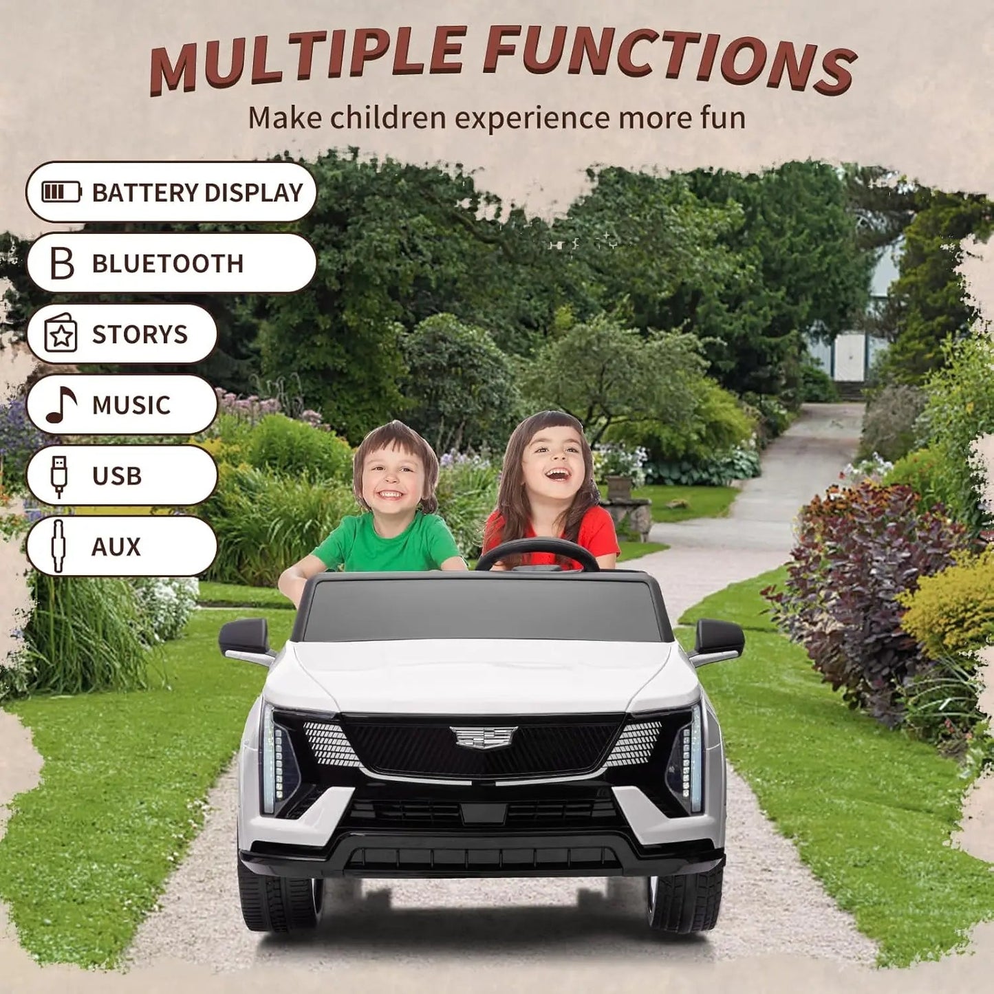 24V Ride On Car, Electric Vehicle With Remote Control, 2 Seater Ohberri