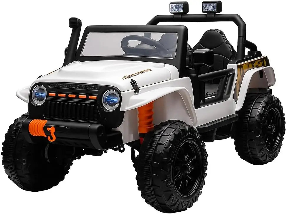 2 Seater Electric Truck with Remote Control 4.3 MPH Max Speed Bluetooth 4WDS Led Headlight & Music Ohberri