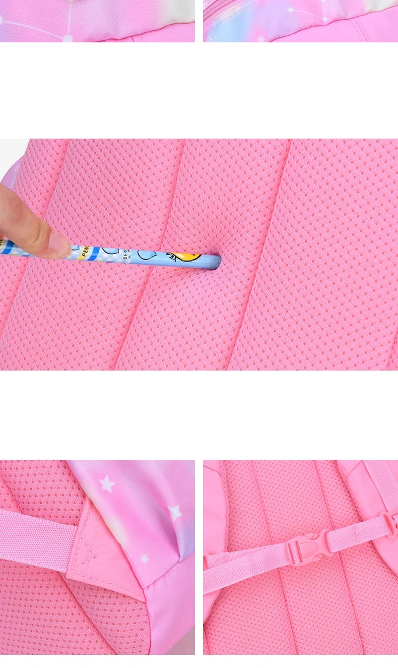 Children Girl Backpack School Bag Pink For Kid Child Teenage Schoolbag Primary Kawaii Cute Waterproof - Ohberri