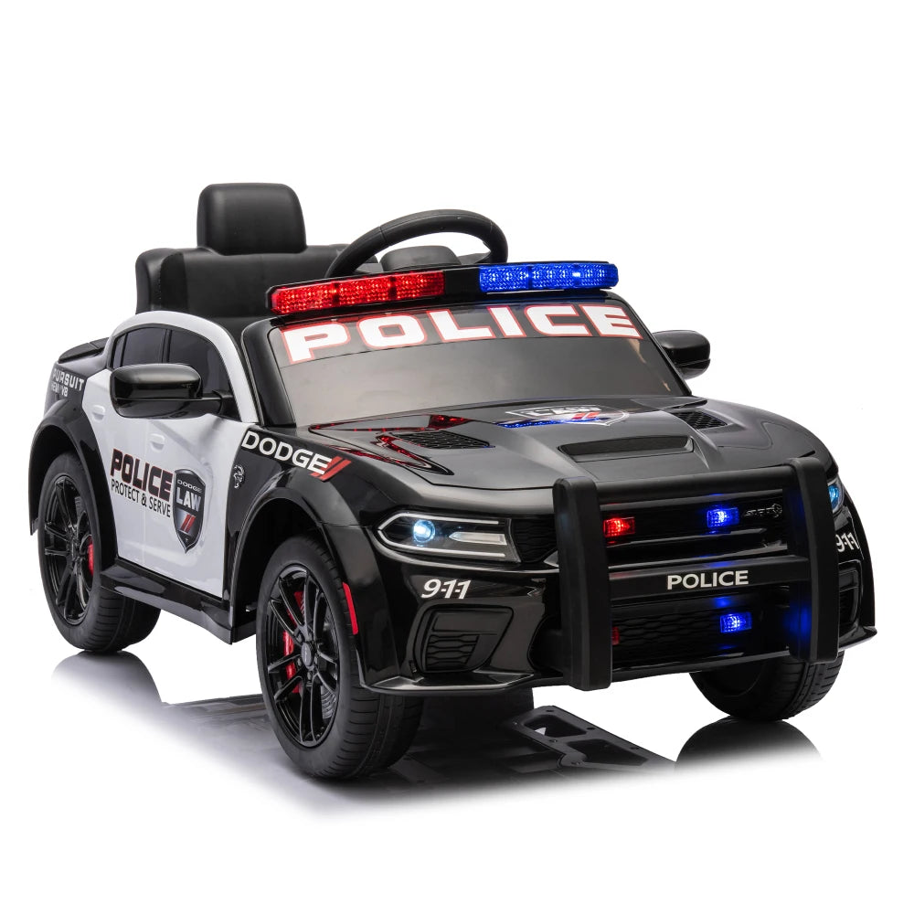 Licensed Dodge Charger,12v Kids ride on police car W/ Remote Control Ohberri