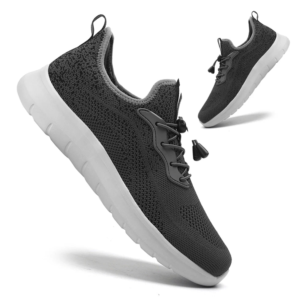 Men's Woven Sneakers, Breathable Adjustable Running Shoes Ohberri