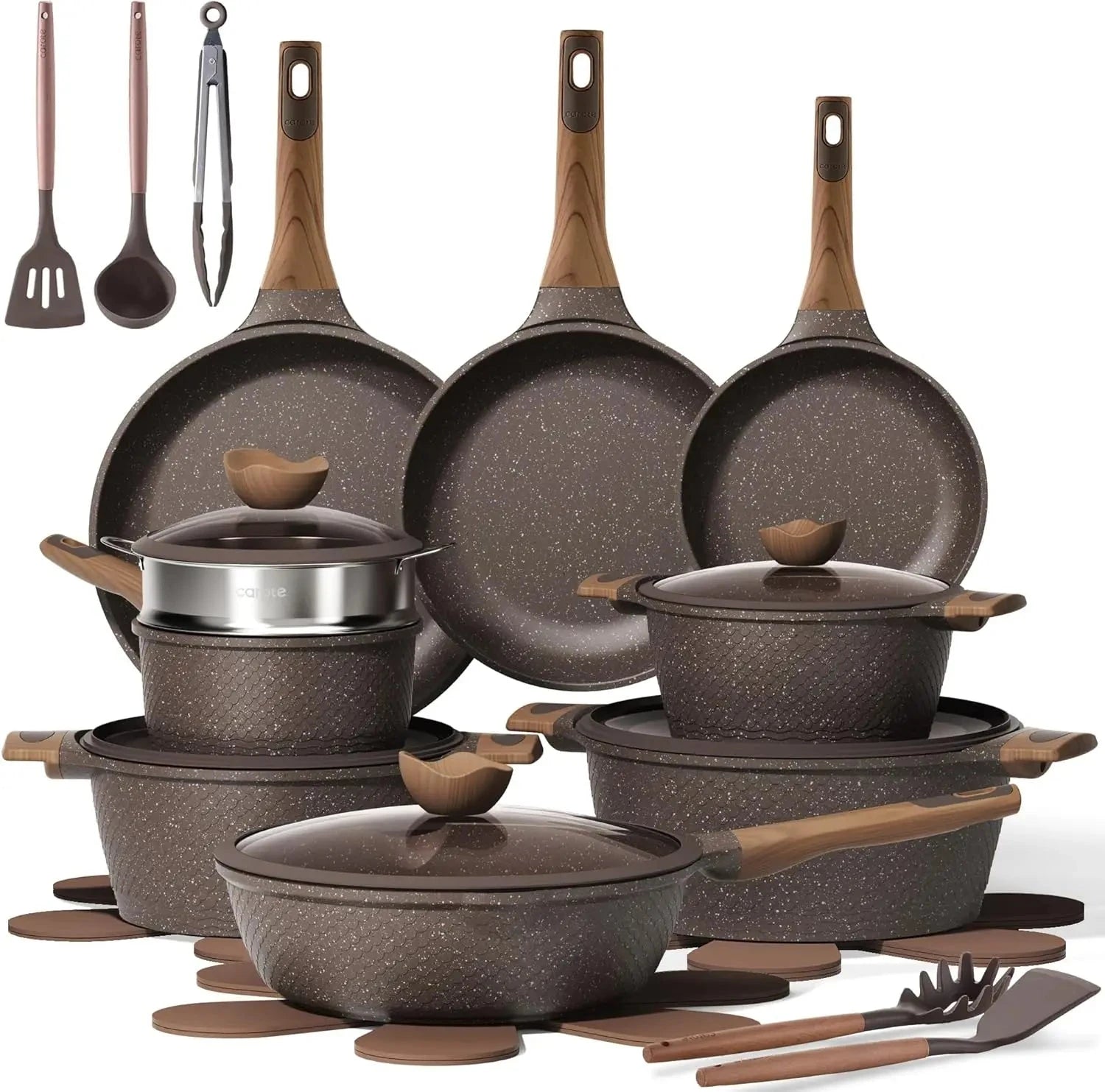 26PCS Pots and Pans Set Non Stick, Cookware Set Pots and Pans Induction Cook Ware Ohberri