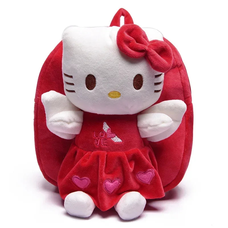 Hello Kitty KT Mickey Mouse Cat Cartoon PP Cotton Short Plush Doll Kindergarten Children Backpack Boys Girls Schoolbag - Ohberri