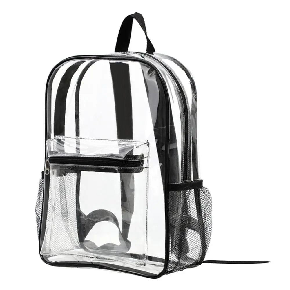 Transparent PVC Outdoor Sports Fitness Knapsack Casual Travel Visible Backpack Large Capacity Waterproof Shoulders Bag - Ohberri
