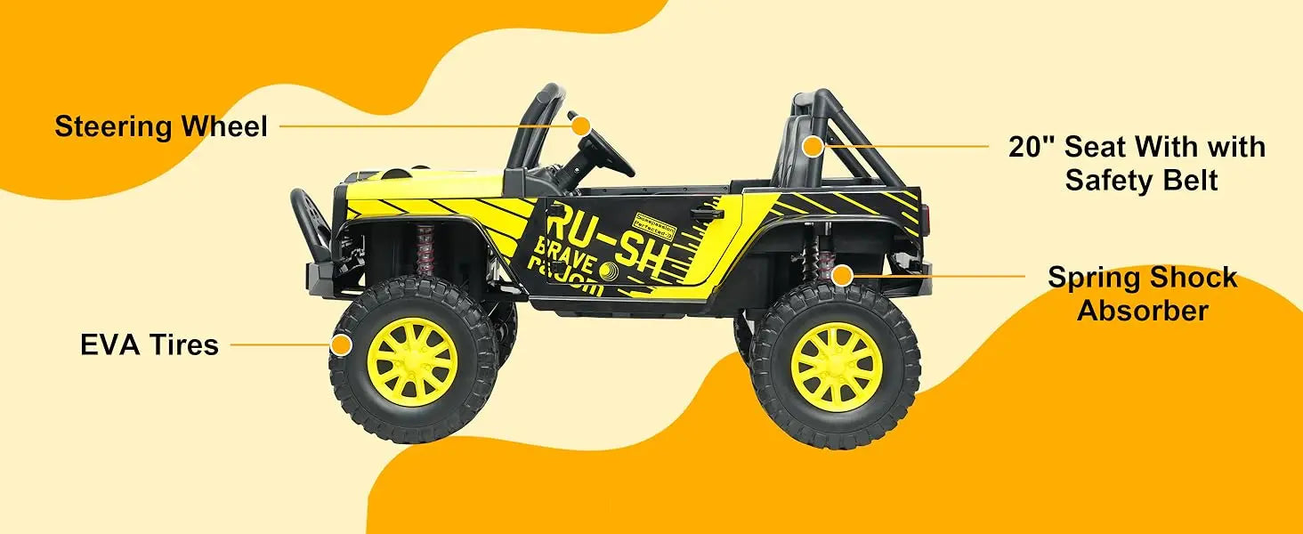 2 Seater Power Wheels 4WD UTV Ride On Car Ohberri