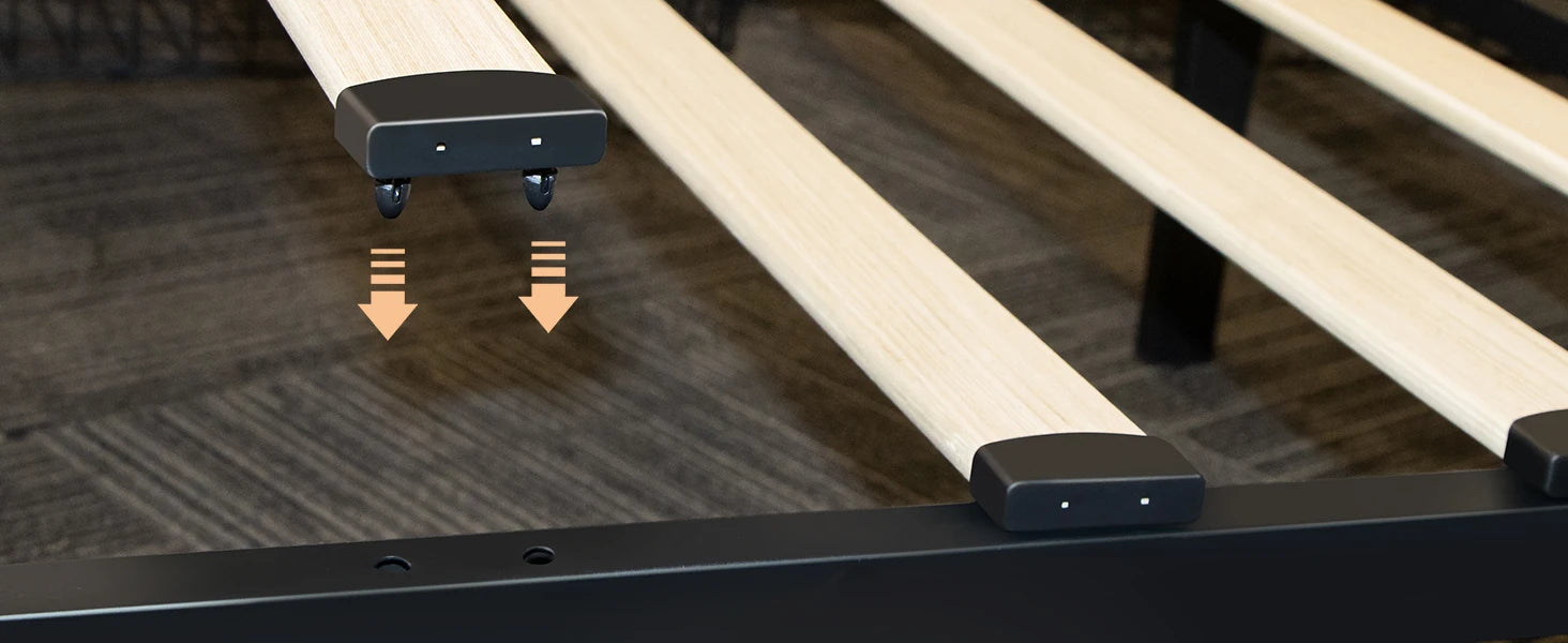 Bed Frame with 4 Storage Drawers and Tufted Headboard Velvet Upholstered Platform - Ohberri