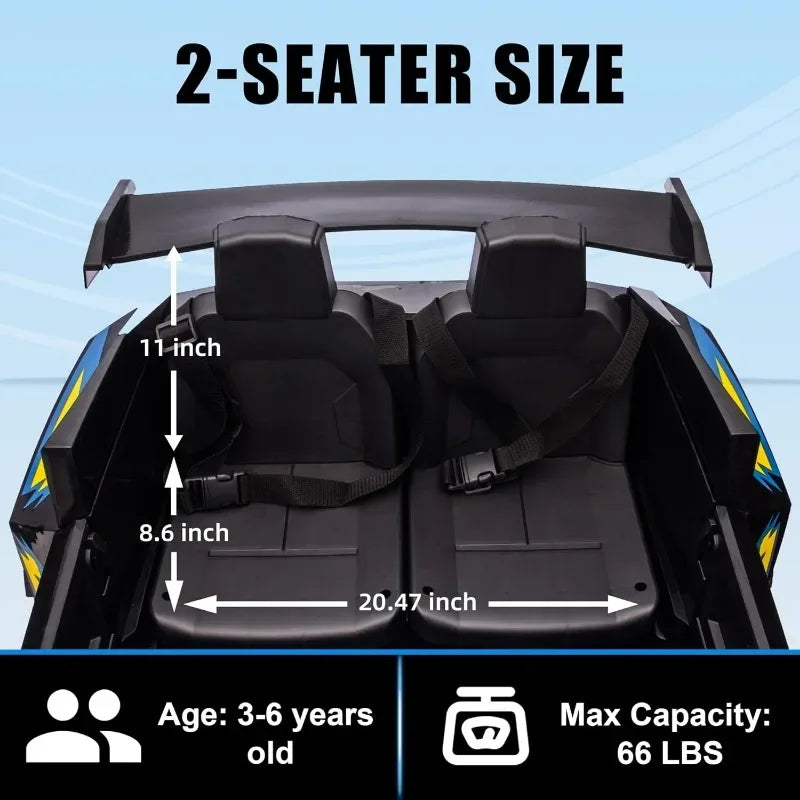 24V Police Car Ride On with Remote Control (Blue) Ohberri