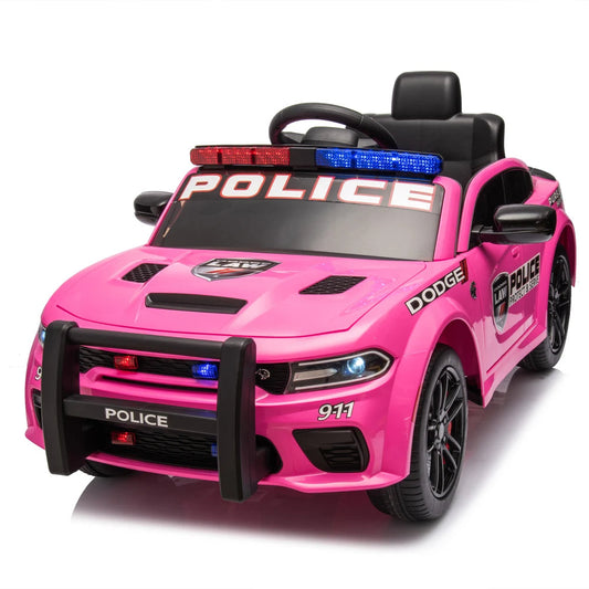 Licensed Dodge Charger,12v Kids ride on police car W/ Remote Control Ohberri
