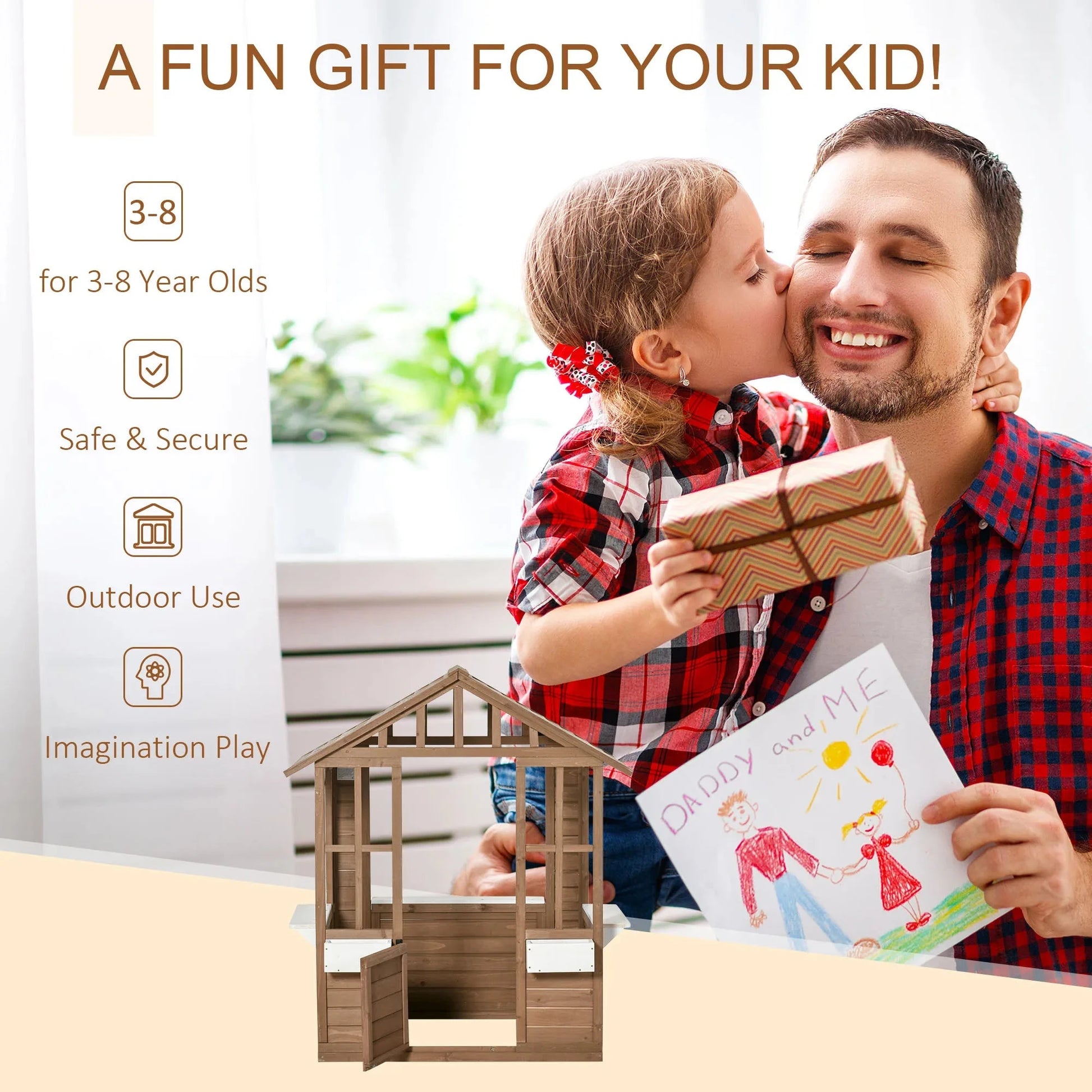 Kids Wooden Playhouse Cottage Ohberri