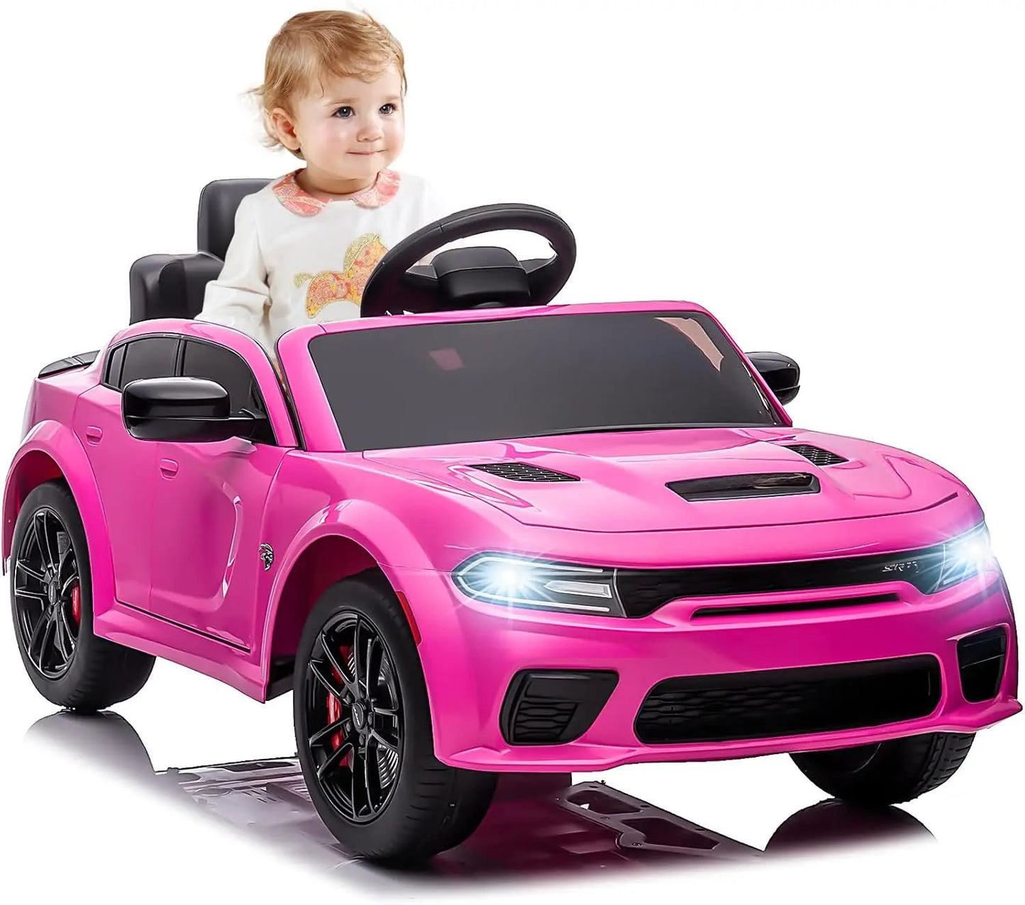 12V Licensed Dodge Charger SRT Hellcat Kids Electric Ride On Car Ohberri