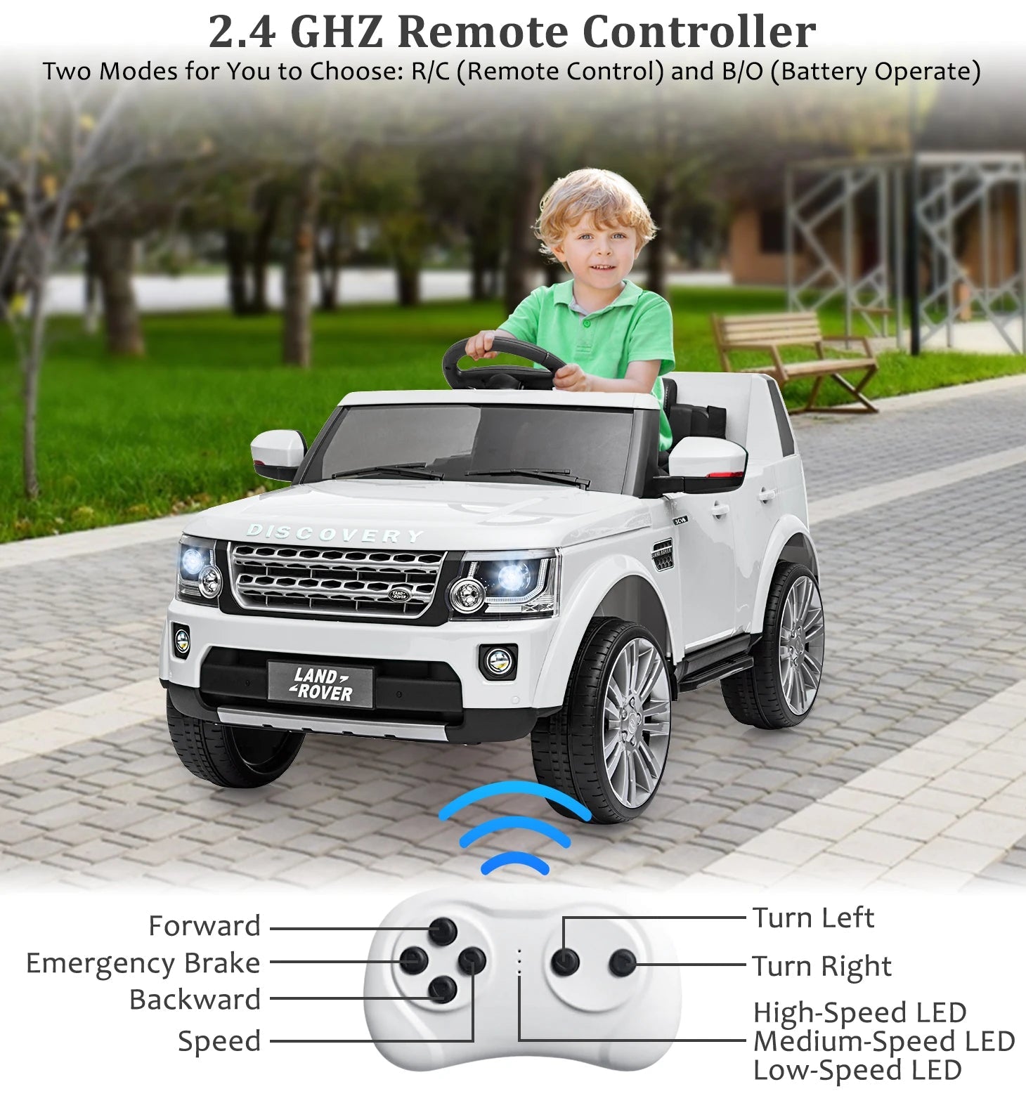 12V 4.5 MPH Ride on Car with Parent Remote Control Music Player MP3 LED Lights Ohberri