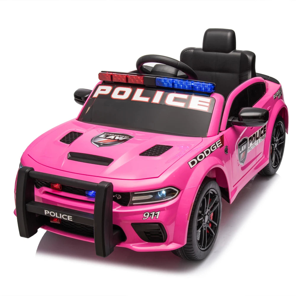 Licensed Dodge Charger,12v Kids ride on police car W/ Remote Control Ohberri