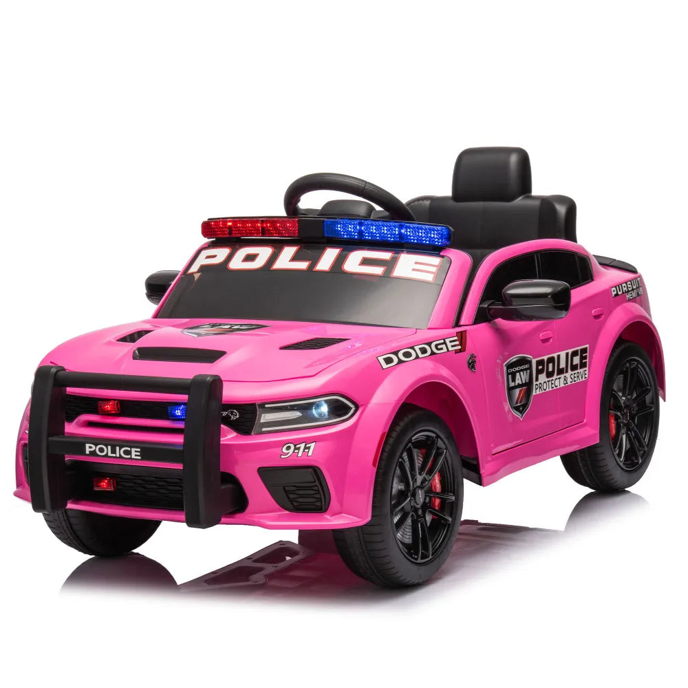 Licensed Dodge Charger,12v Kids ride on police car W/ Remote Control Ohberri