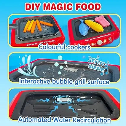 Color Changing Kids Food Fryer Pretend Play Set - Ohberri