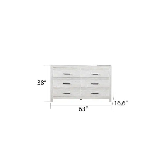 Modern Twin 5PC Storage Bedroom Set - Natural Wood Finish, Elegant Design - Ohberri