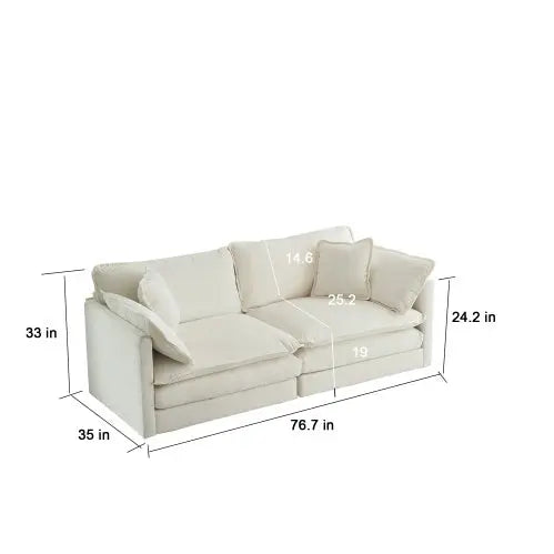 Modern Fabric Love seat Sofa My Store