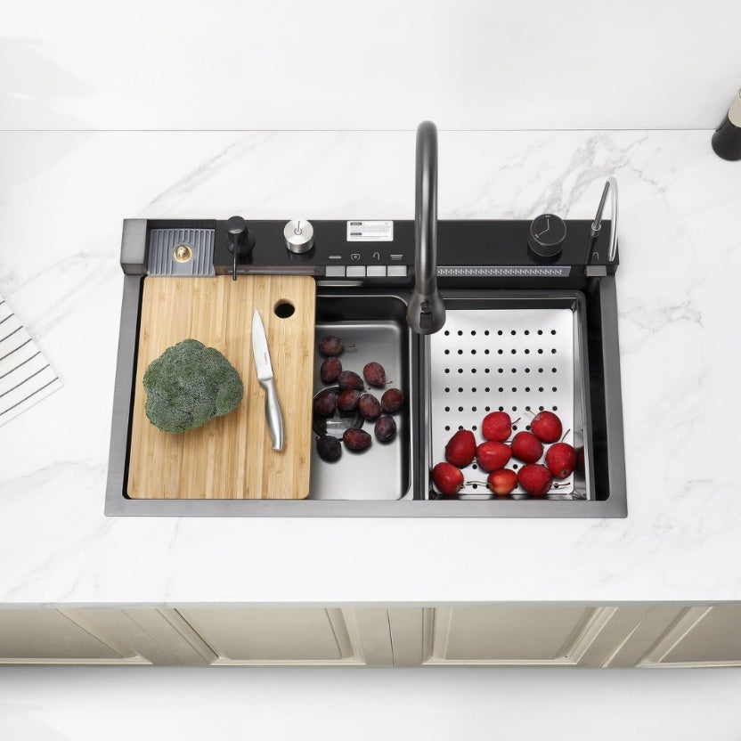 Pull-out Facuet Single Bowl Sink Kitchen Ohberri