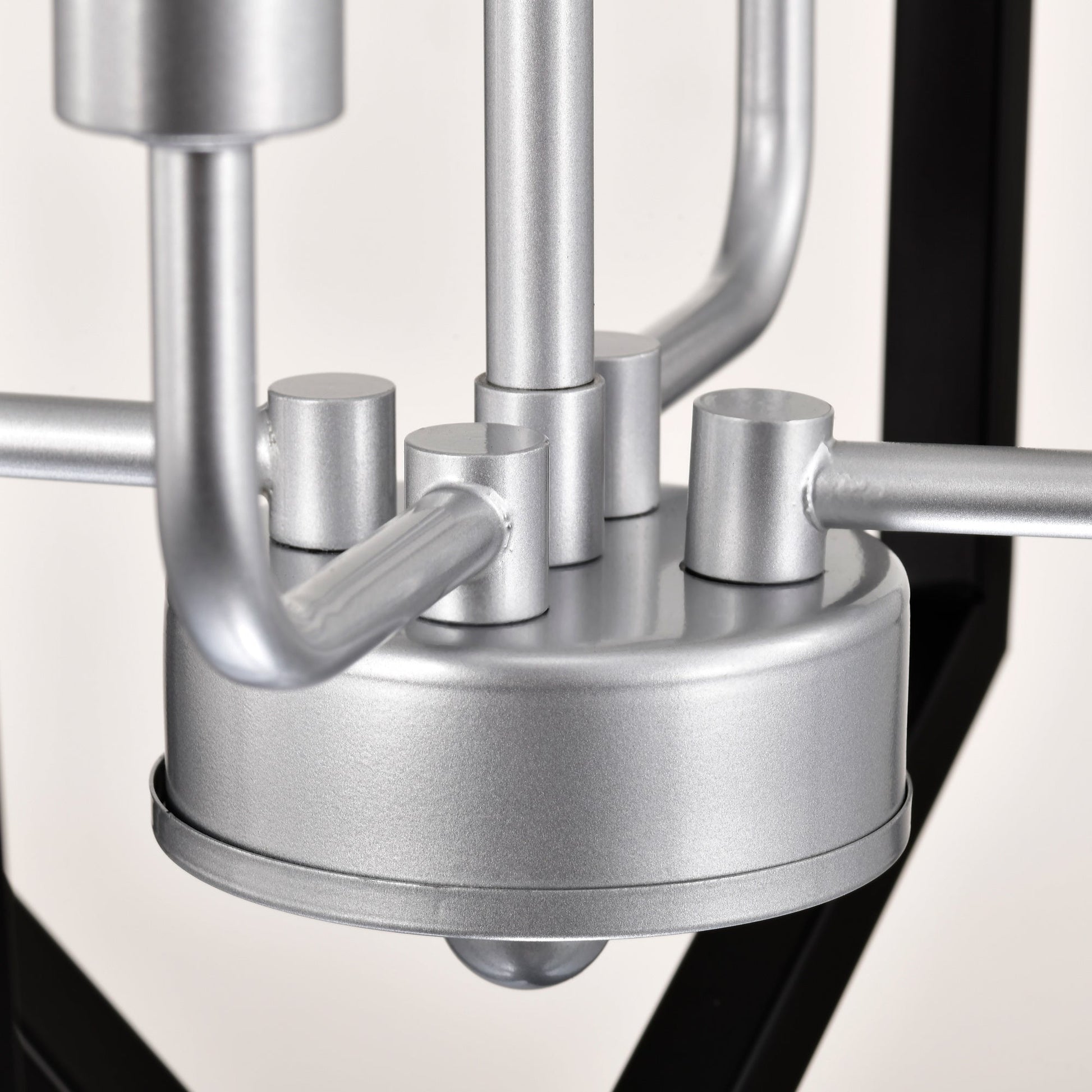 4-Light Farmhouse Kitchen Chandeliers, Matte Black And Sliver Vintage Rustic Cage Light Fixture Inkedjoy