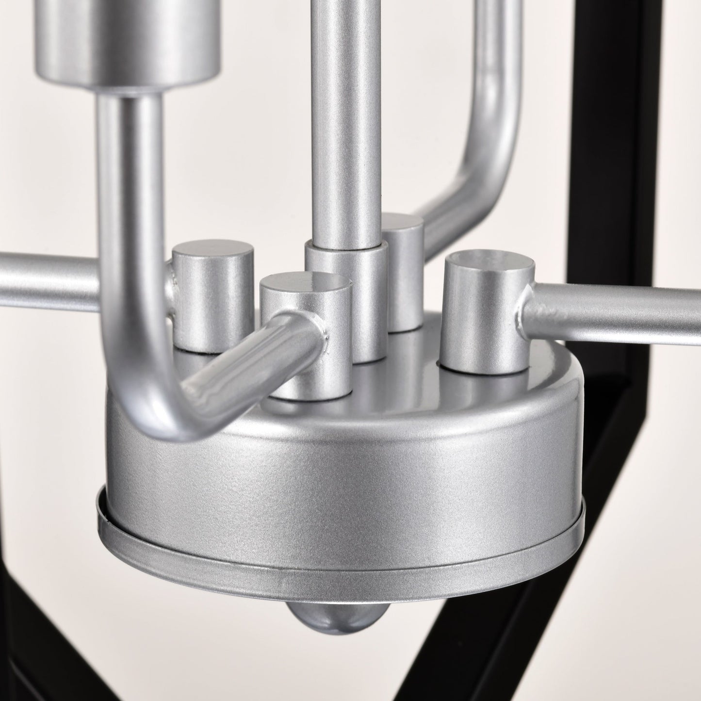 4-Light Farmhouse Kitchen Chandeliers, Matte Black And Sliver Vintage Rustic Cage Light Fixture Inkedjoy