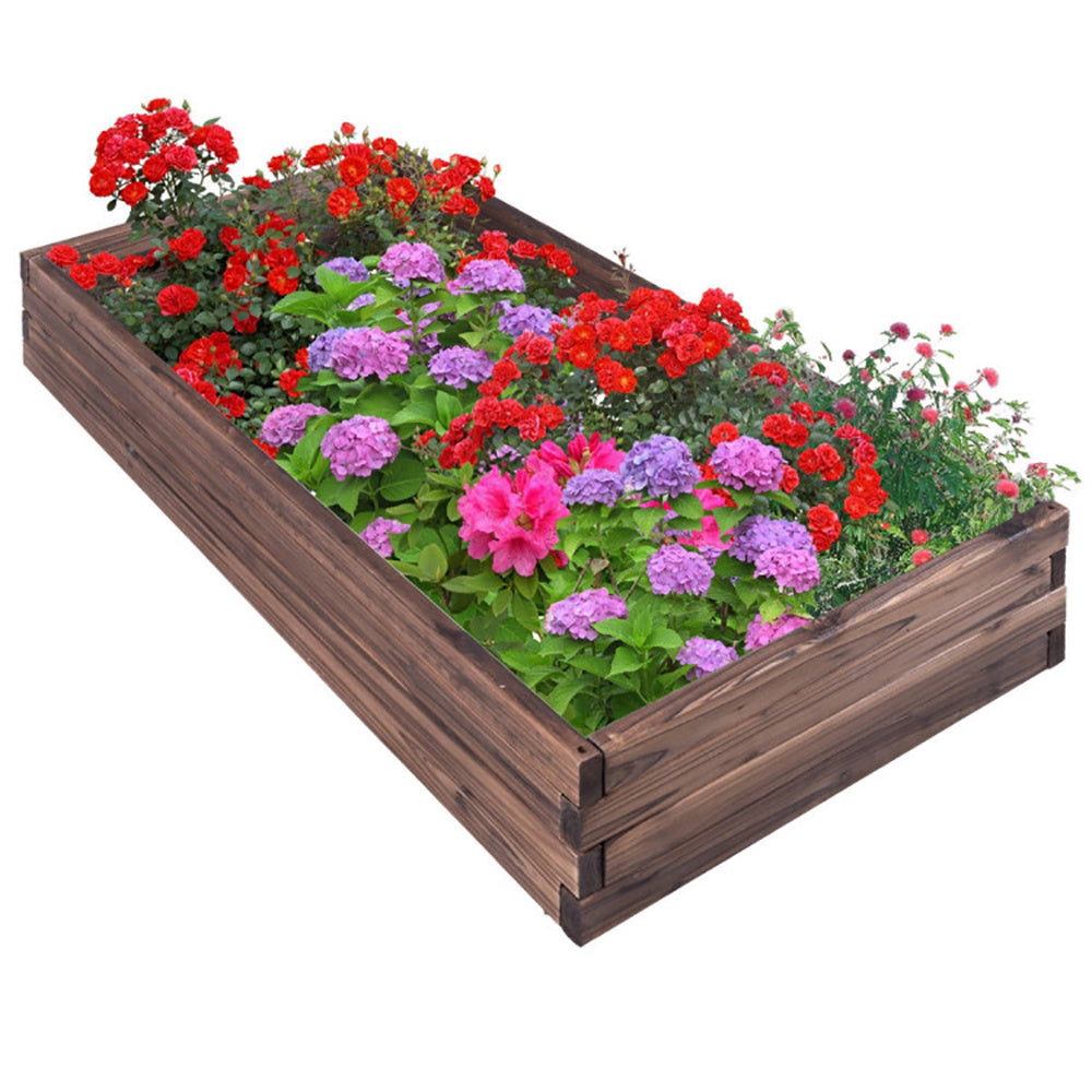 Elevated Wooden Garden Planter Box Bed Kit Inkedjoy