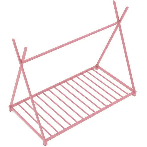 Metal Twin Size House Platform Bed With Triangle Structure My Store