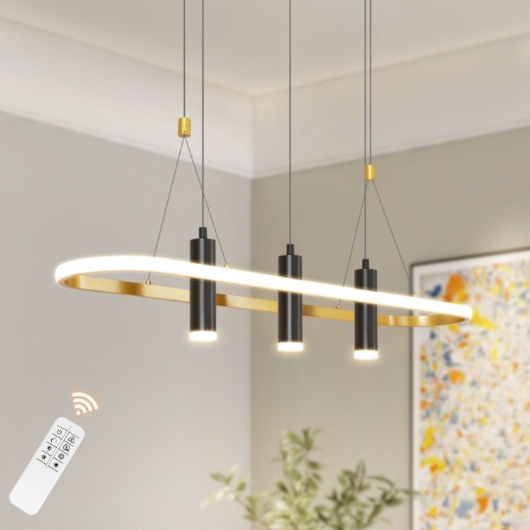 Black Gold Dimmable LED Pendant Light No Bulb My Store