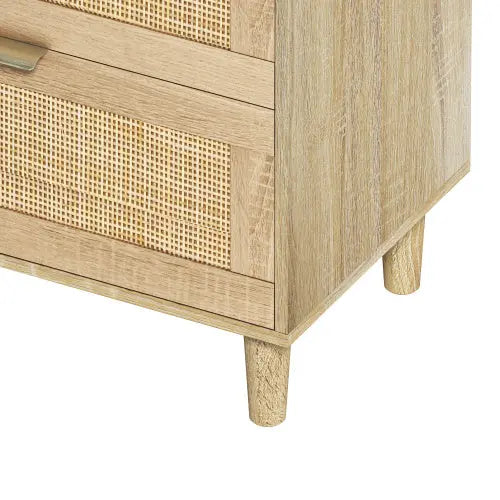 Rattan Dresser With Drawers, 6 Drawer Dresser -Natural My Store