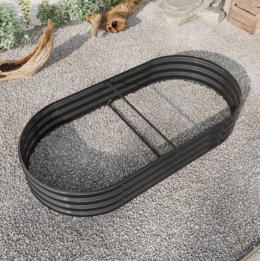Raised Garden Bed Oval Metal Planter My Store