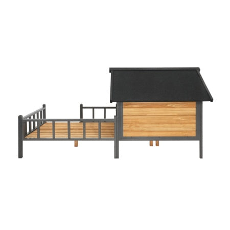 Outdoor Large Wooden Cabin House Style Wooden Dog Kennel With Porch My Store