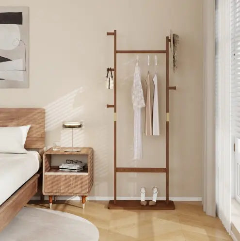 Coat Rack Solid Wood Clothes Hanger My Store