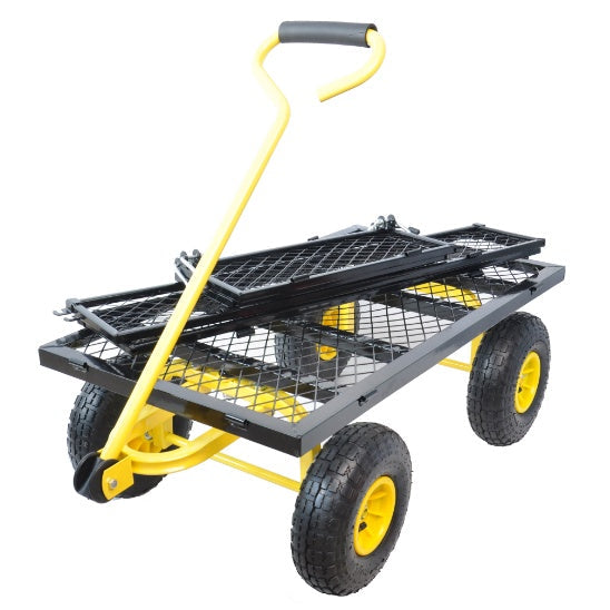 Garden Cart Steel Garden Cart With Swivel Handle Practical Heavy Duty Garden Cart Inkedjoy