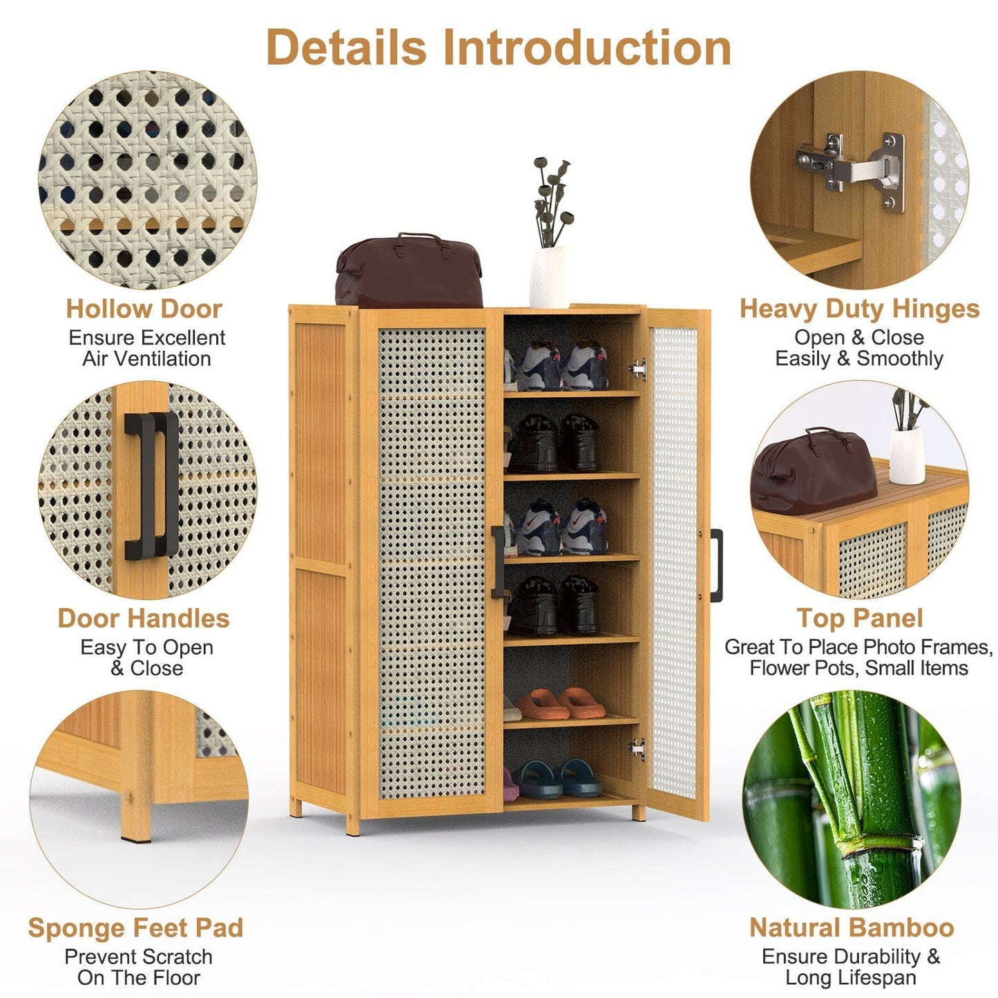 6-tier Bamboo Shoe Rack Inkedjoy