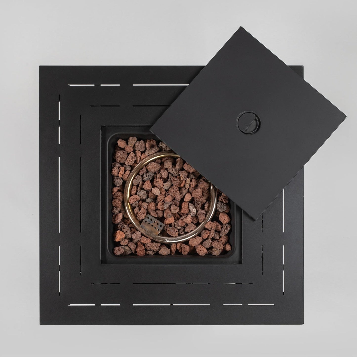 28inch Wicker Square Fire Pit Table Inkedjoy