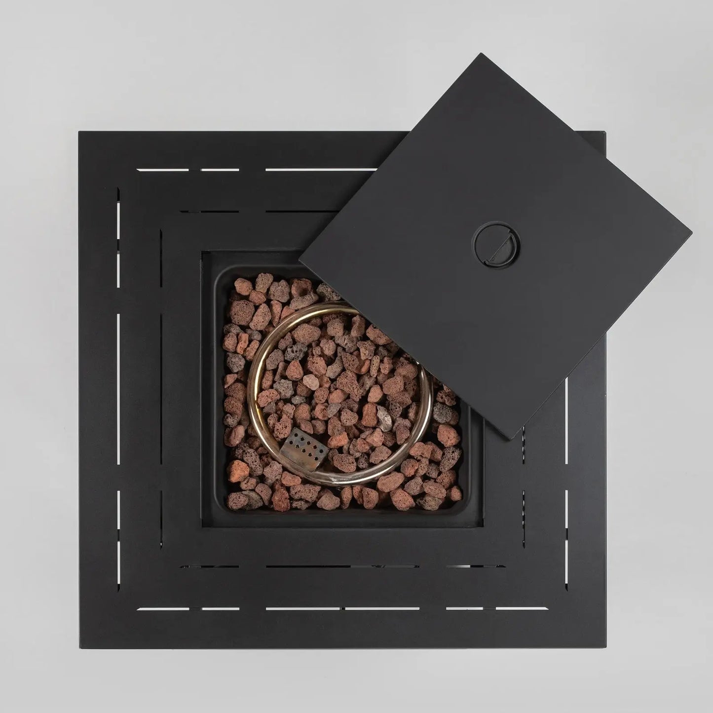 28inch Wicker Square Fire Pit Table Inkedjoy