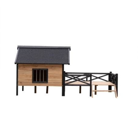 Outdoor Large Wooden Cabin House Style Wooden Dog Kennel With Porch My Store