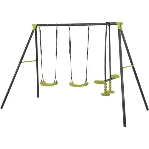 Outdoor Playground With Three Swings Inkedjoy