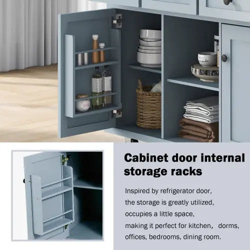 Kitchen Trolley With Rubberwood Folding Leaf Countertops My Store