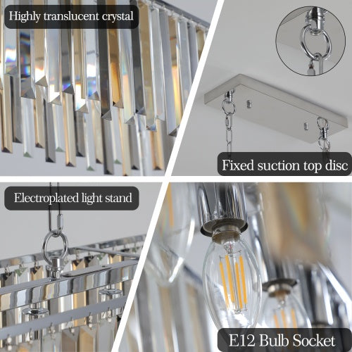 Modern Oval Crystal Chandelier Luxury Home Decor Fixtures Inkedjoy