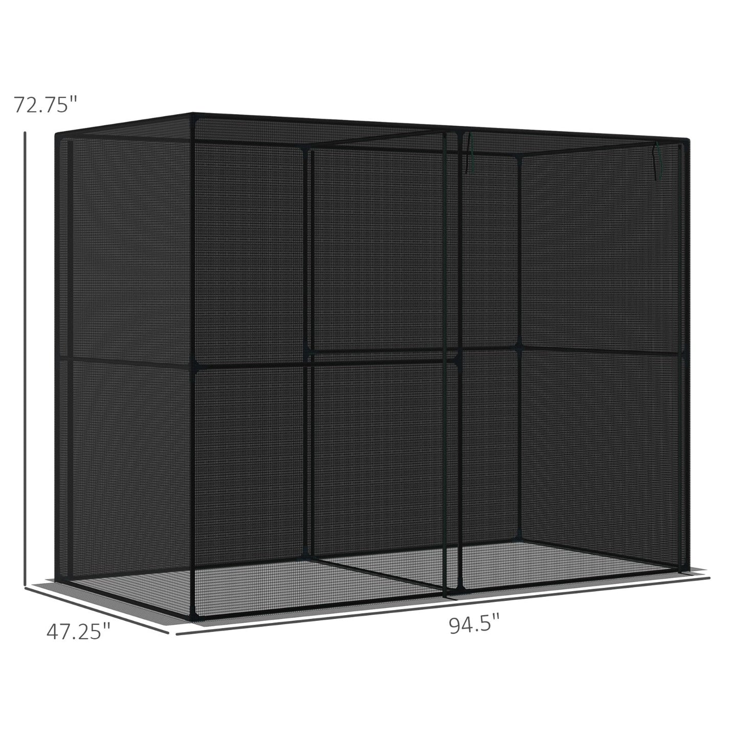 4' X 8' Crop Cage, Plant Protection Tent With Zippered Doors For Vegetable Garden Inkedjoy
