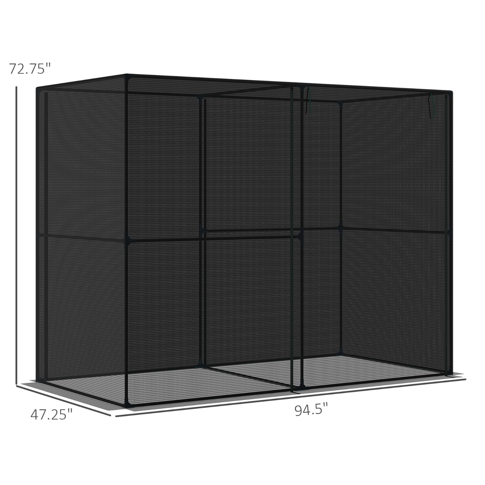 4' X 8' Crop Cage, Plant Protection Tent With Zippered Doors For Vegetable Garden Inkedjoy