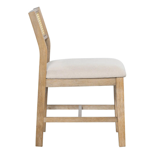 6-piece Retro Farmhouse Style Dining Set, Rectangular Table And 4 Upholstered Chairs My Store