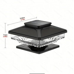 4 Pack Solar Outdoor Post Pap Lights Cold White IP65 Waterproof Inkedjoy