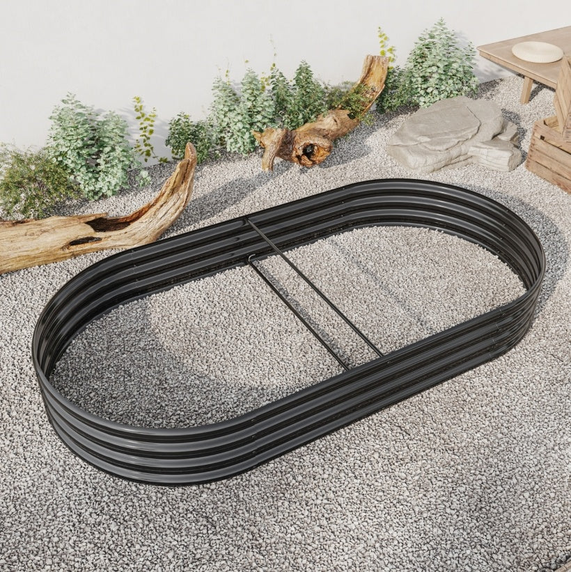 Oval Metal Elevated Garden Bed My Store