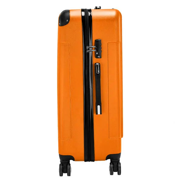 3-in-1 ABS Trolley Case 20 Inches, 24 Inches, 28 Inches Orange Inkedjoy