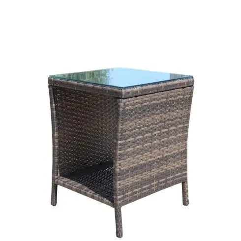 Outdoor Patio Furniture 1 Coffee Table With Clear Tempered Glass My Store