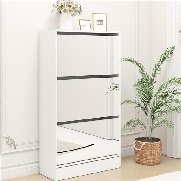 Narrow Shoe Storage Cabinet With Mirror Inkedjoy